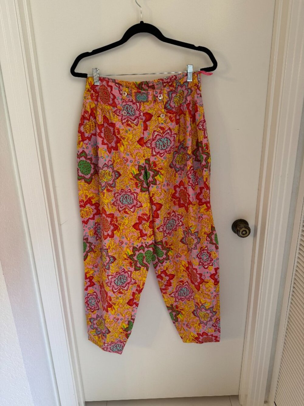 Vintage Oilily Floral Prints 100%, elastic waistband,flywaist
